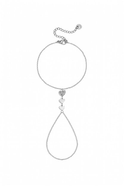 Dolce Hart Handchain van roestvrij staal in goud en zilver | Tudor Gems