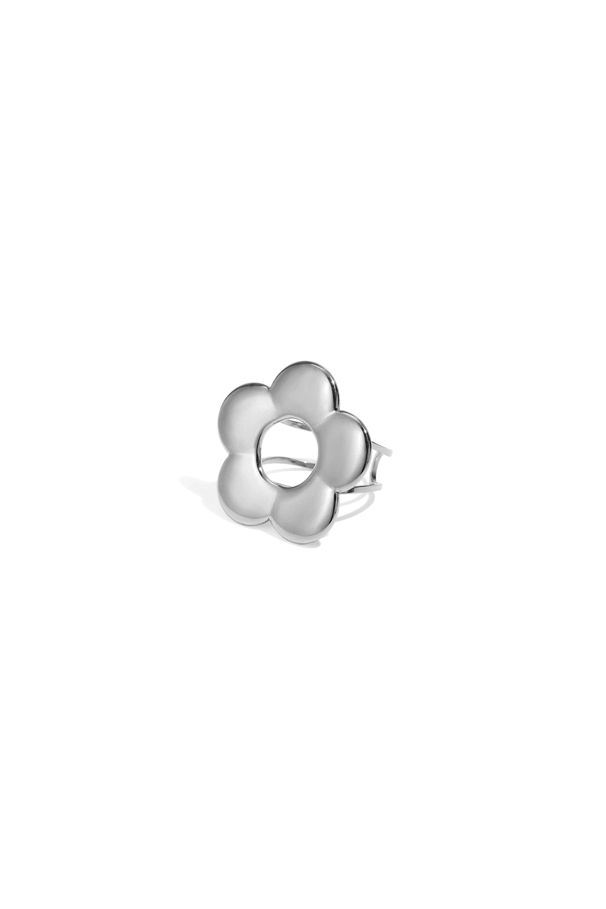 Goud & Zilver Bloom Statement Ring RVS Goud & Zilver – gedragen op model | Tudor Gems