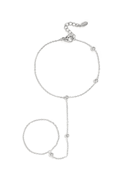 Kyra Zirkonia Handchain van roestvrij staal in goud en zilver | Tudor Gems