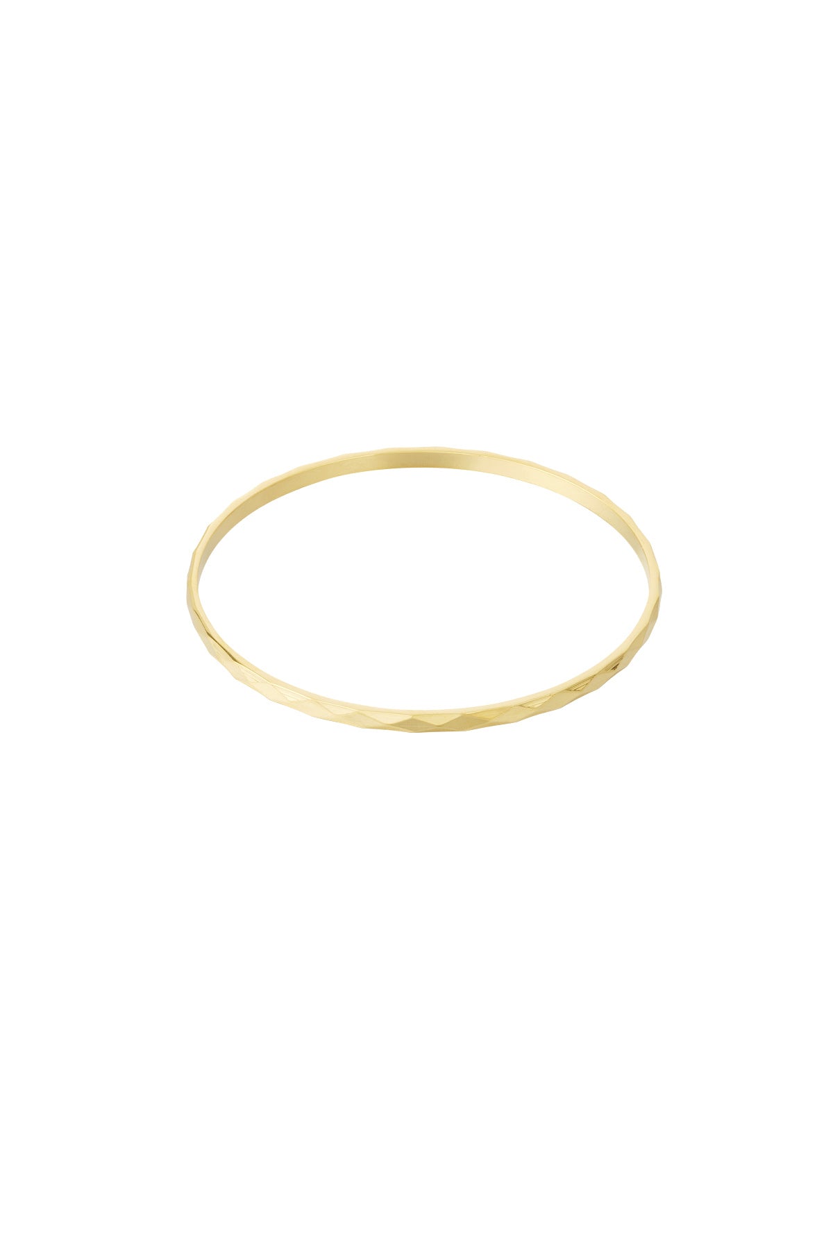 Goud & Zilver Luna Facet Bangle Armband RVS Goud & Zilver – productfoto | Tudor Gems