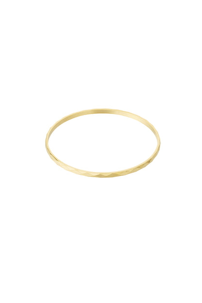 Goud & Zilver Luna Facet Bangle Armband RVS Goud & Zilver – productfoto | Tudor Gems